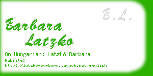barbara latzko business card
